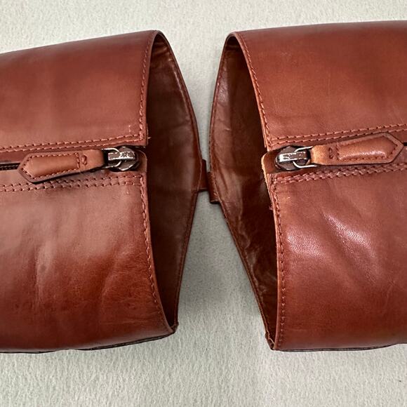 Tory Burch Derby Tall Leather Riding Boots in Antique Brown US 9M - Picture 11 of 15